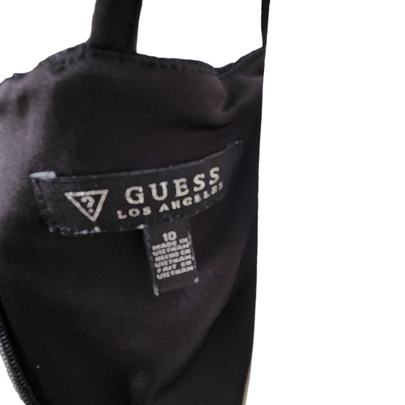 Guess Illusions Halter Women’s Size 10 Black Lace Evening Midi Dress - Picture 6 of 9